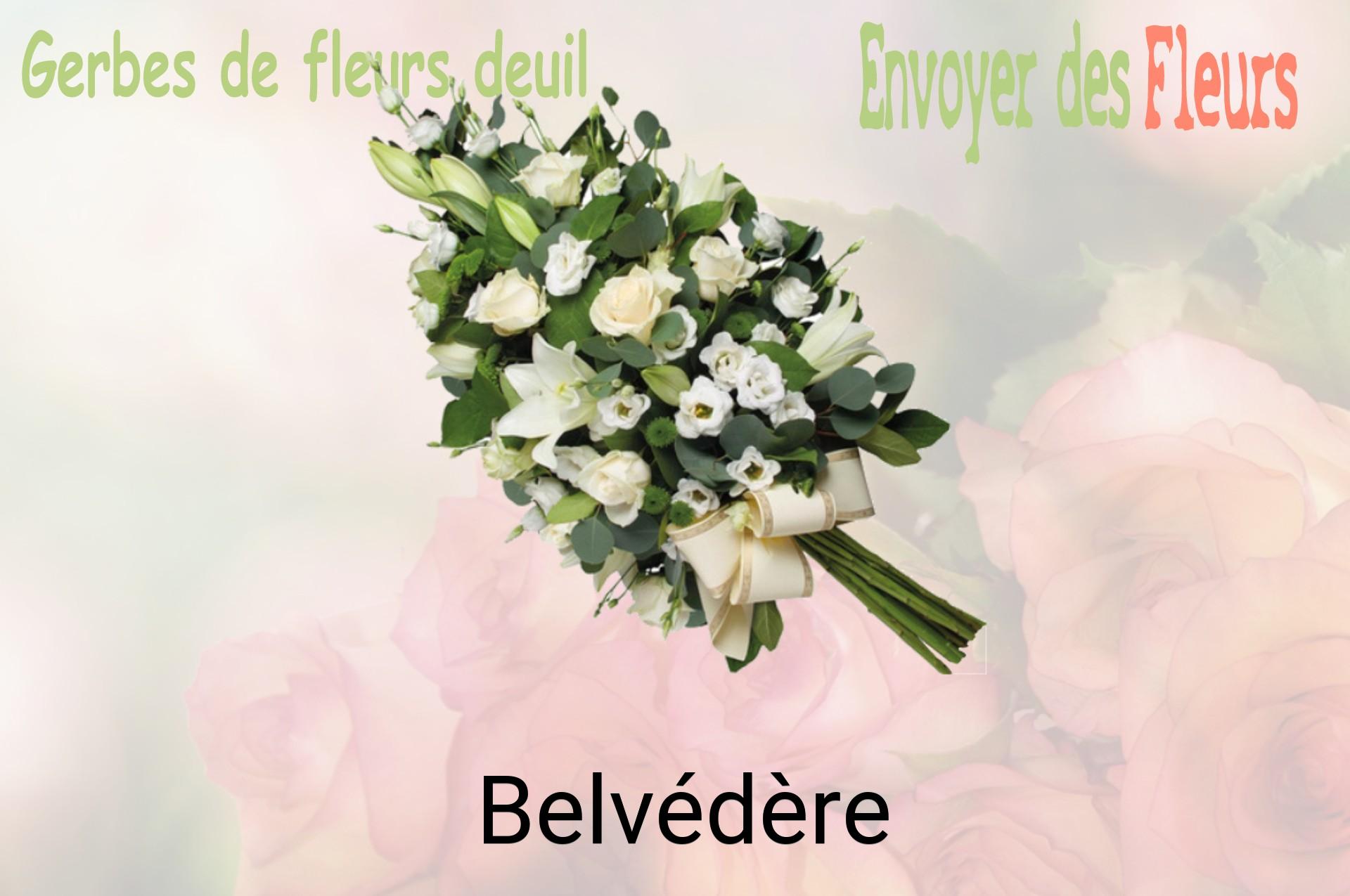 Gerbe de fleurs de deuil livrée à Belvédère
